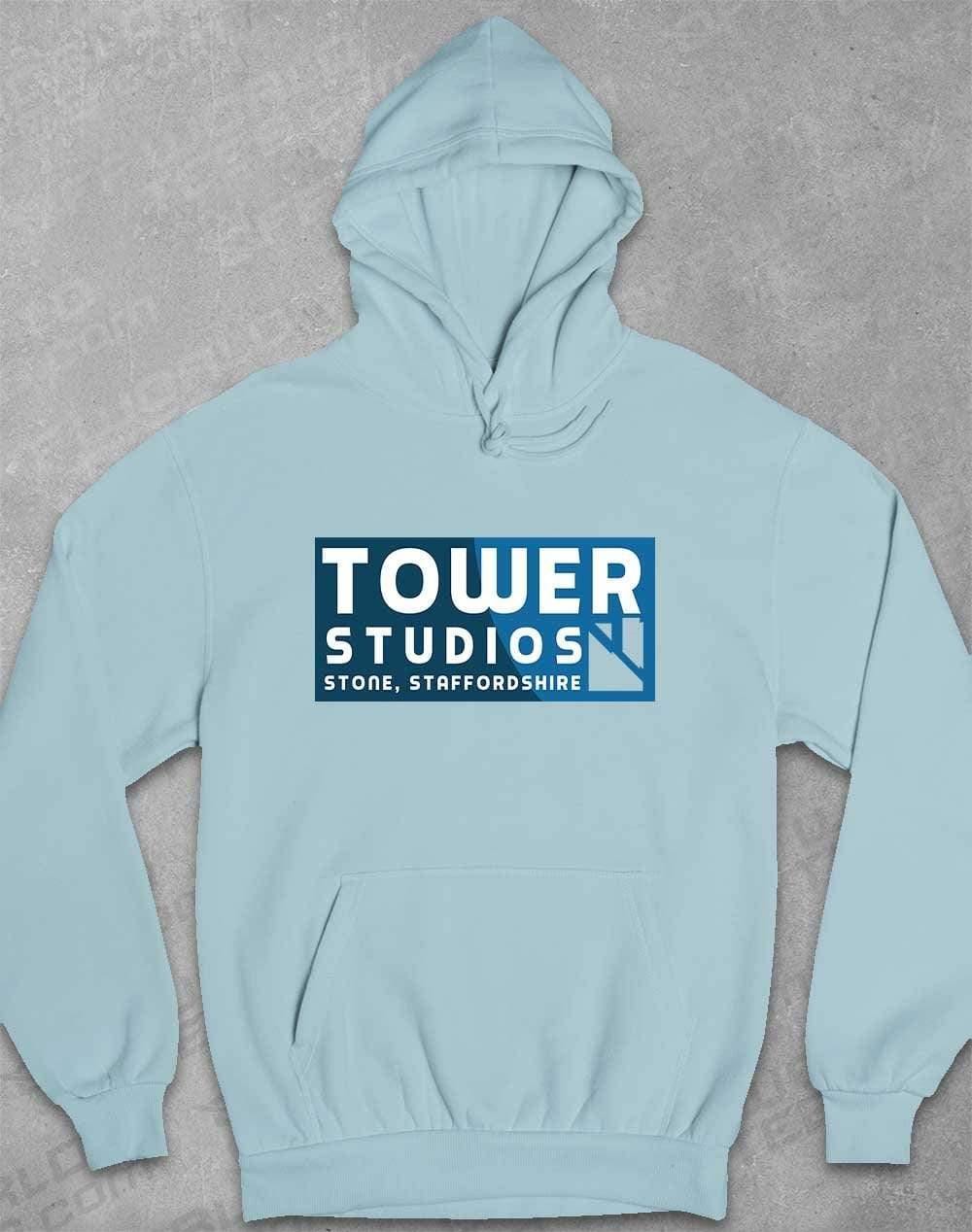 Tower Studios Cut Out Logo Hoodie XS / Sky Blue  - Off World Tees