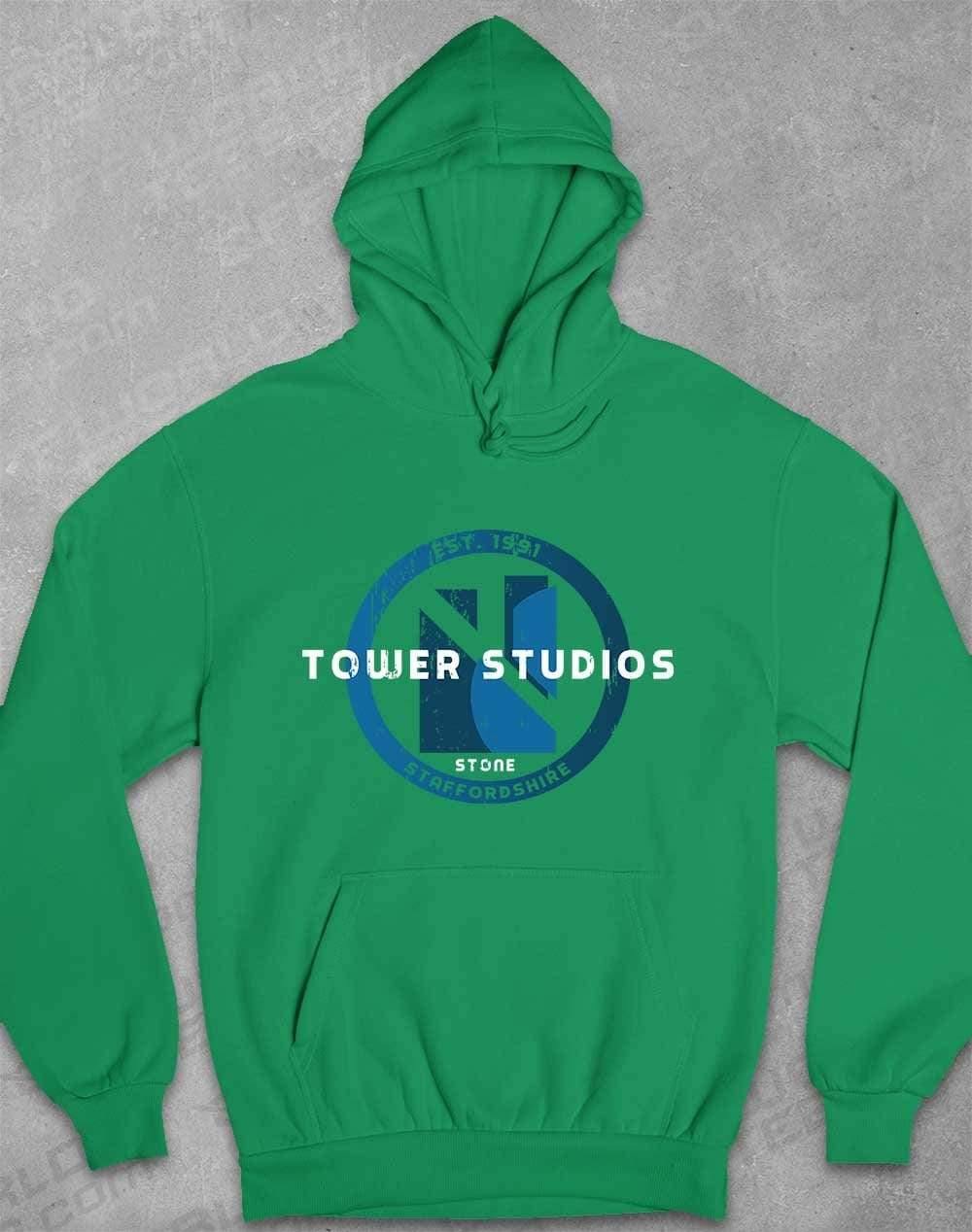 Tower Studios Grunge Circle Hoodie XS / Irish Green  - Off World Tees