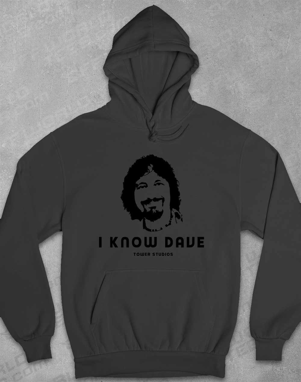 Tower Studios I Know Dave Hoodie XS / Charcoal  - Off World Tees