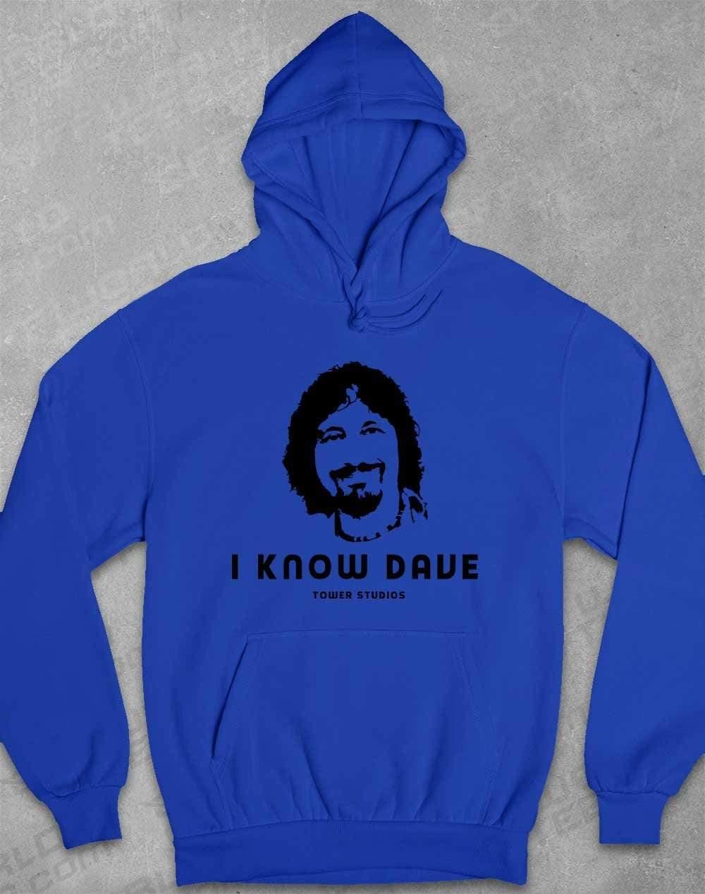 Tower Studios I Know Dave Hoodie XS / Royal Blue  - Off World Tees