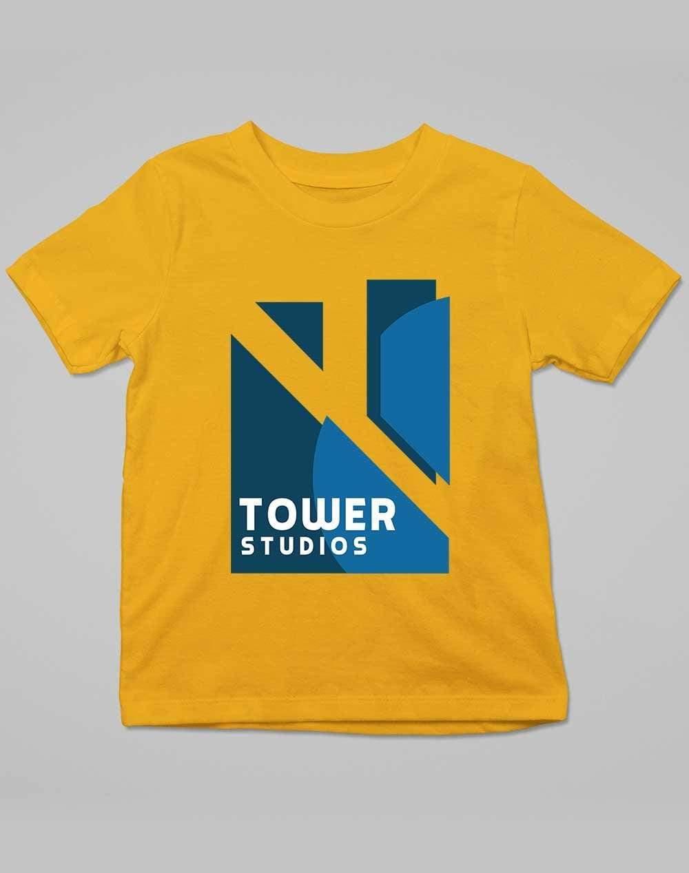 Tower Studios Logo Kids T-Shirt 3-4 years / Gold  - Off World Tees