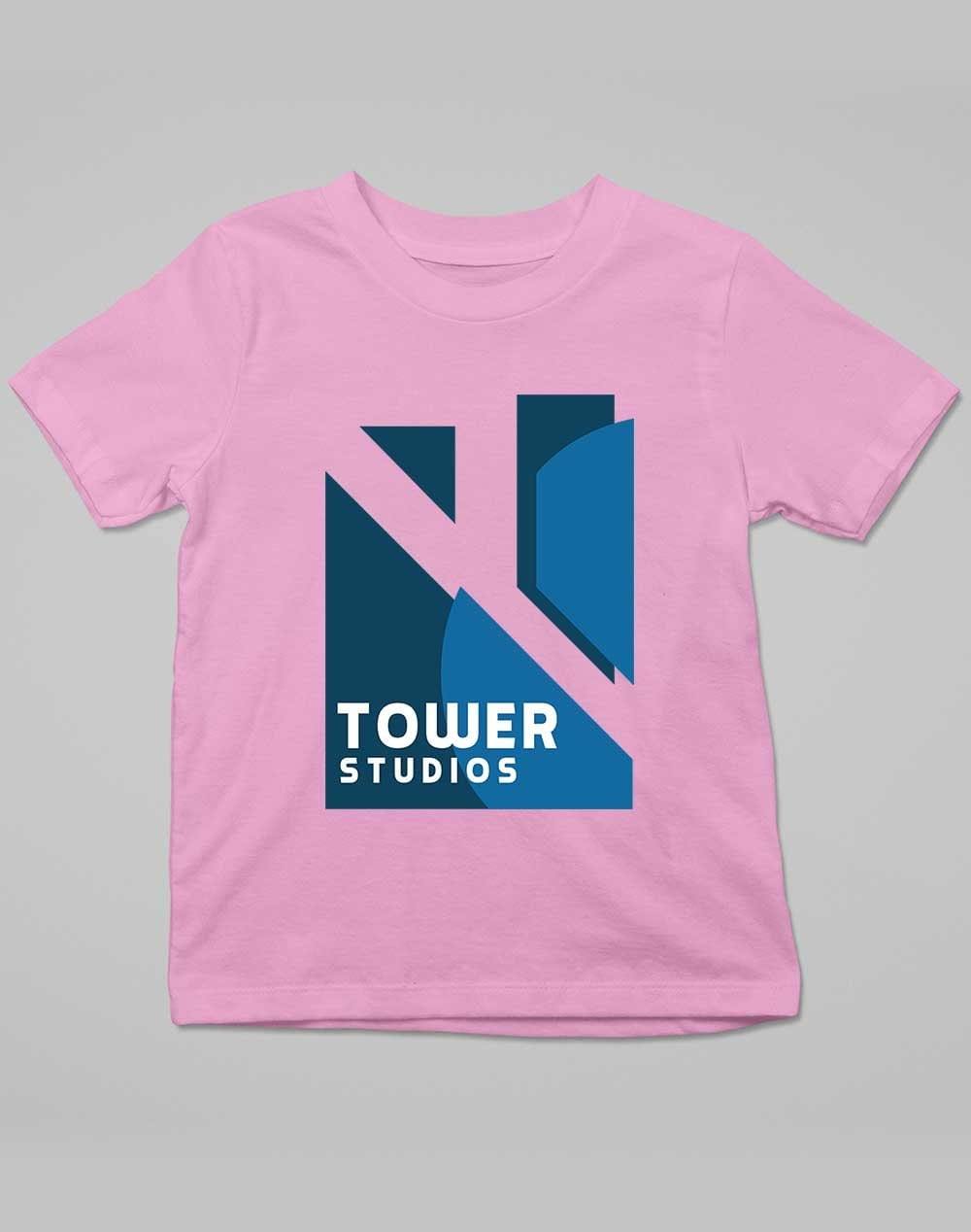 Tower Studios Logo Kids T-Shirt 3-4 years / Pale Pink  - Off World Tees