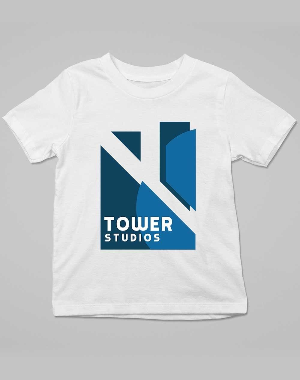 Tower Studios Logo Kids T-Shirt 3-4 years / White  - Off World Tees