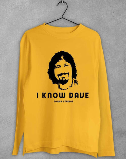 Tower Studios I Know Dave Long Sleeve T-Shirt S / Gold  - Off World Tees