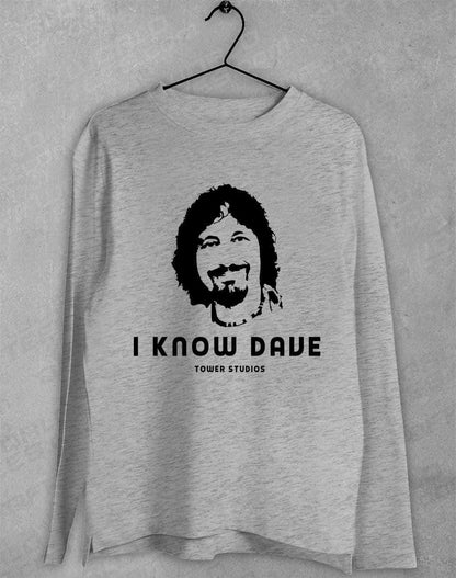 Tower Studios I Know Dave Long Sleeve T-Shirt S / Sport Grey  - Off World Tees