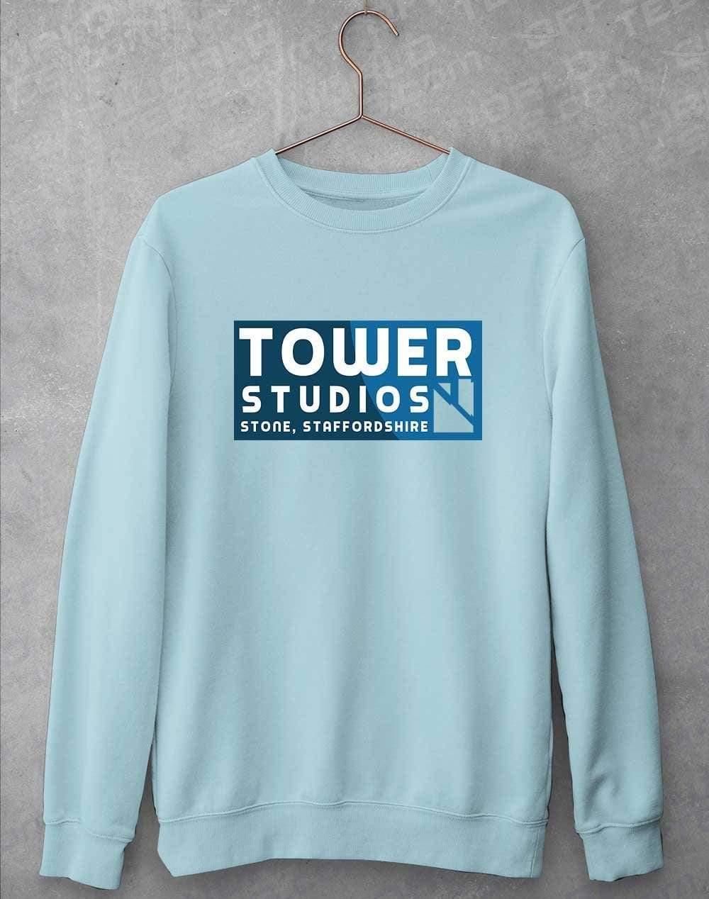 Tower Studios Cut Out Logo Sweatshirt S / Sky Blue  - Off World Tees