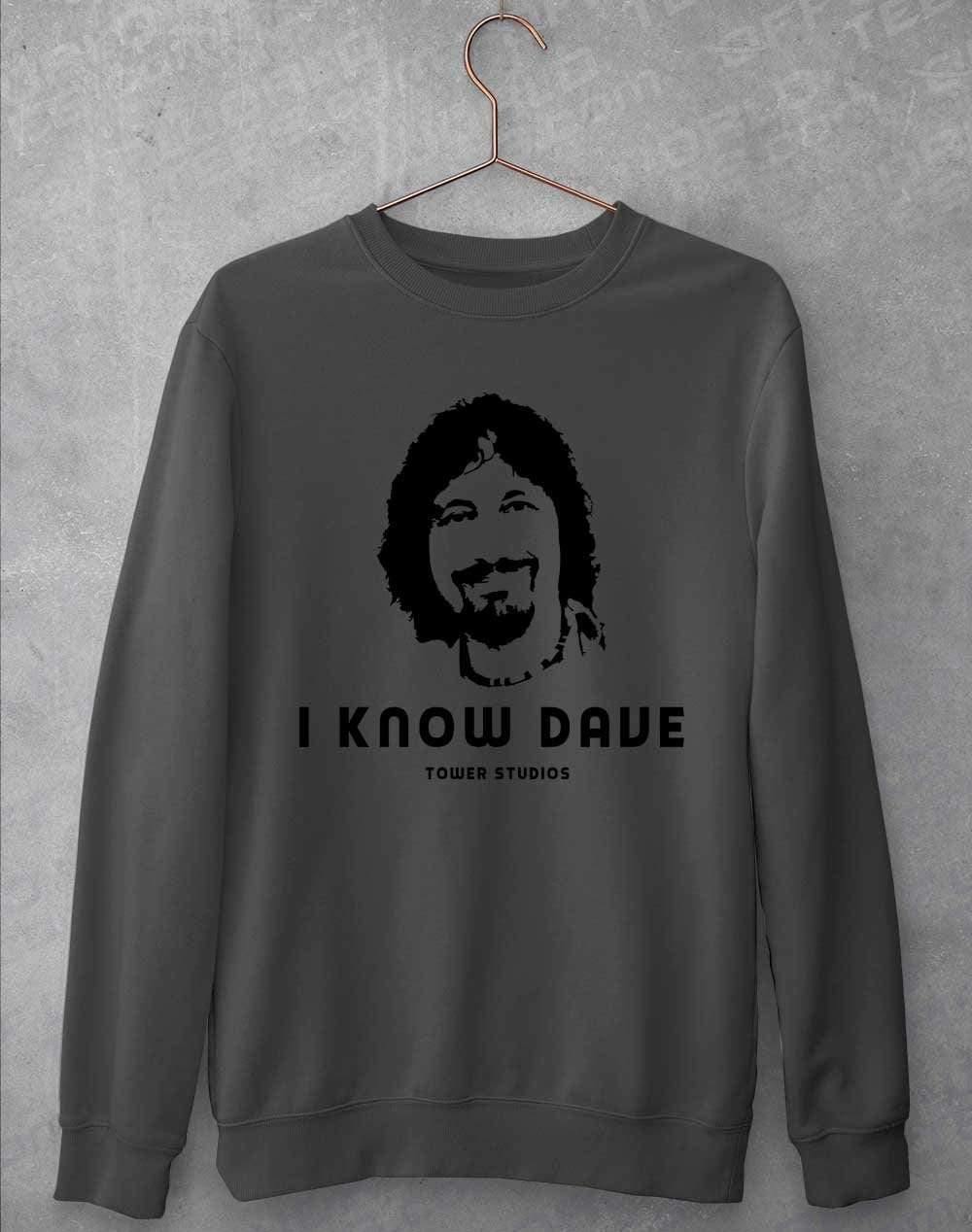 Tower Studios I Know Dave Sweatshirt S / Charcoal  - Off World Tees