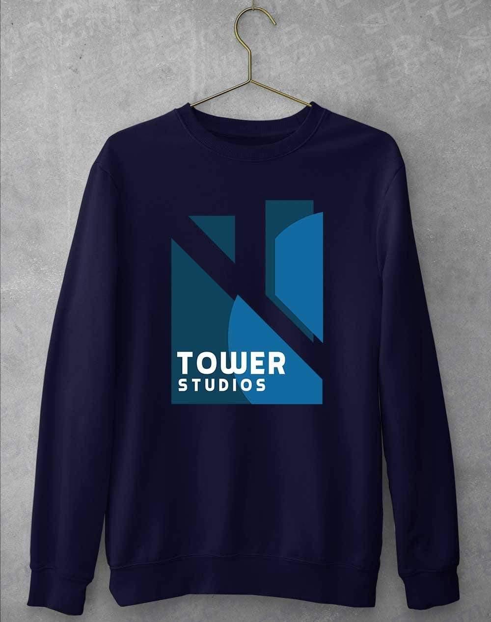 Tower Studios Logo Sweatshirt S / Oxford Navy  - Off World Tees