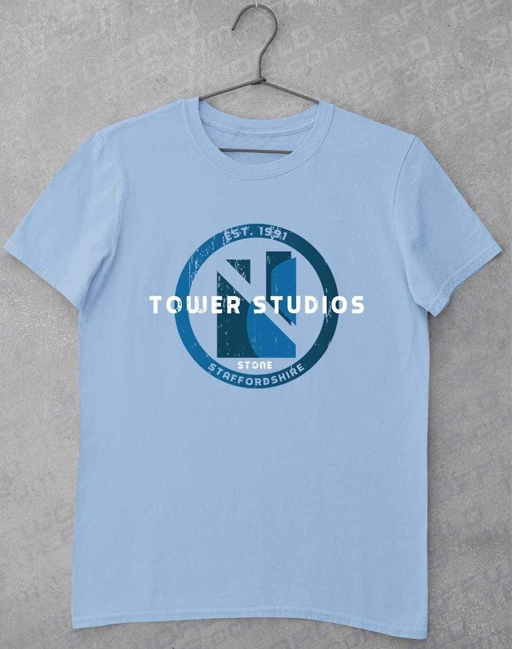 Tower Studios Grunge Circle T-Shirt S / Light Blue  - Off World Tees