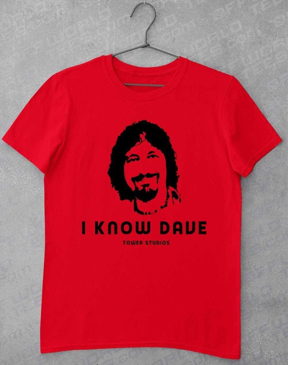 Tower Studios I Know Dave T-Shirt S / Red  - Off World Tees