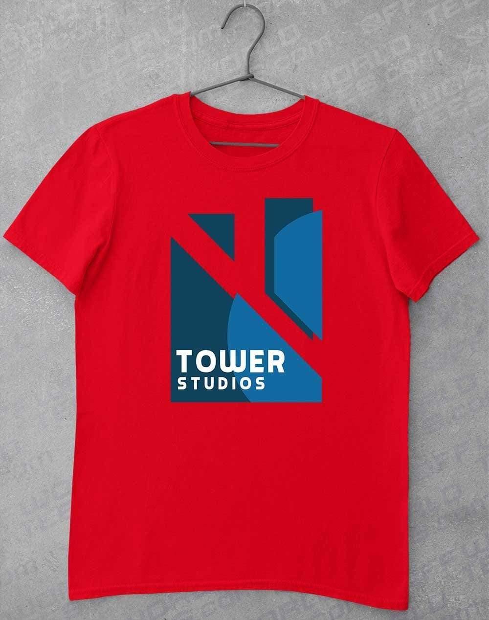 Tower Studios Logo T-Shirt S / Cardinal Red  - Off World Tees