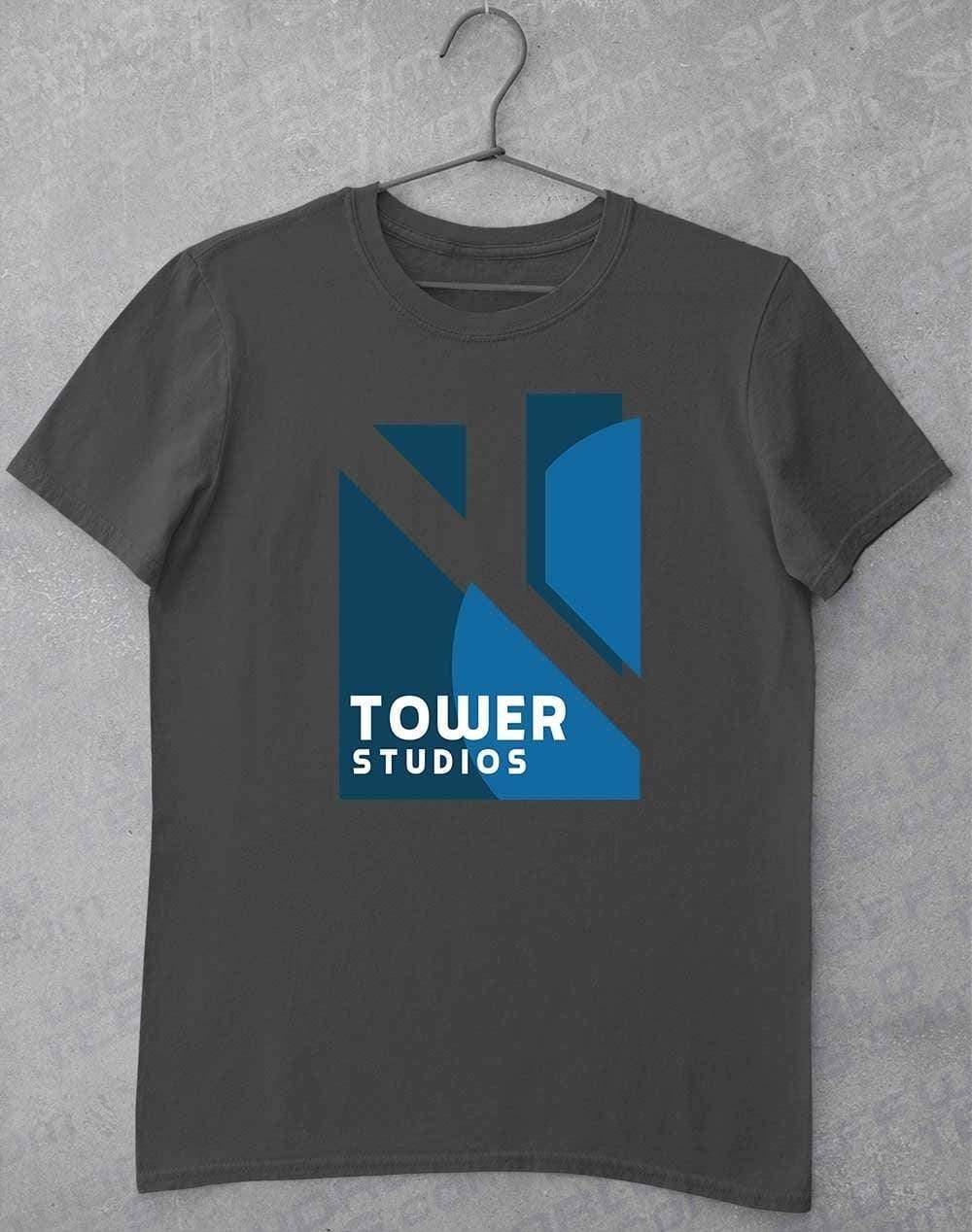 Tower Studios Logo T-Shirt S / Charcoal  - Off World Tees