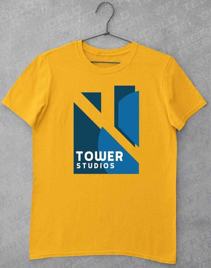 Tower Studios Logo T-Shirt S / Gold  - Off World Tees