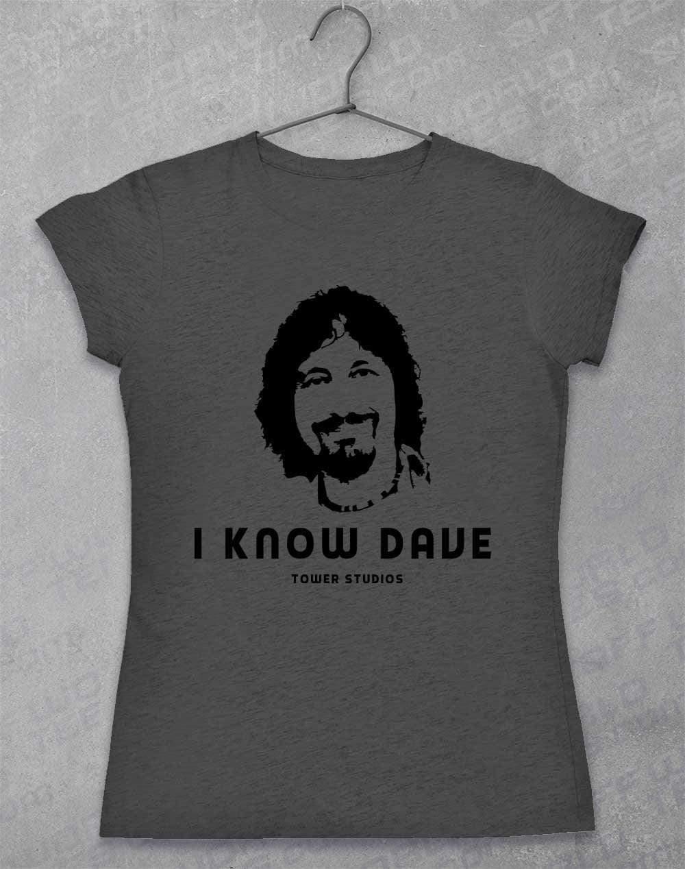 Tower Studios I Know Dave Womens T-Shirt 8-10 / Dark Heather  - Off World Tees