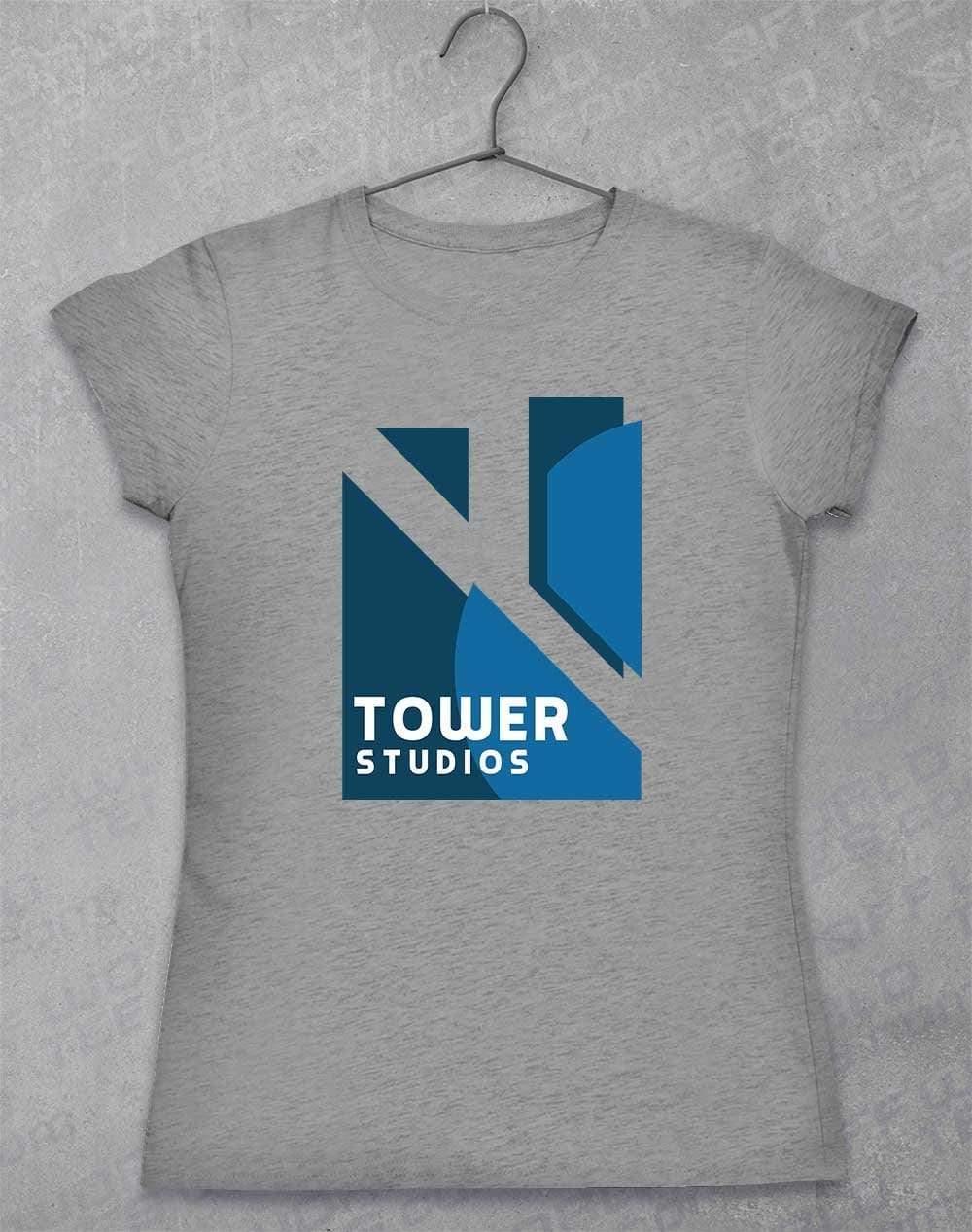 Tower Studios Logo Womens T-Shirt 8-10 / Sport Grey  - Off World Tees